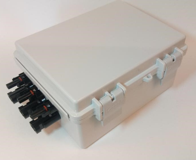Boîte De Jonction (Combiner Box) Solaire 2 Strings 15A - IP65 étanche - Avec Disjoncteur 500VDC - Neuf GEYA