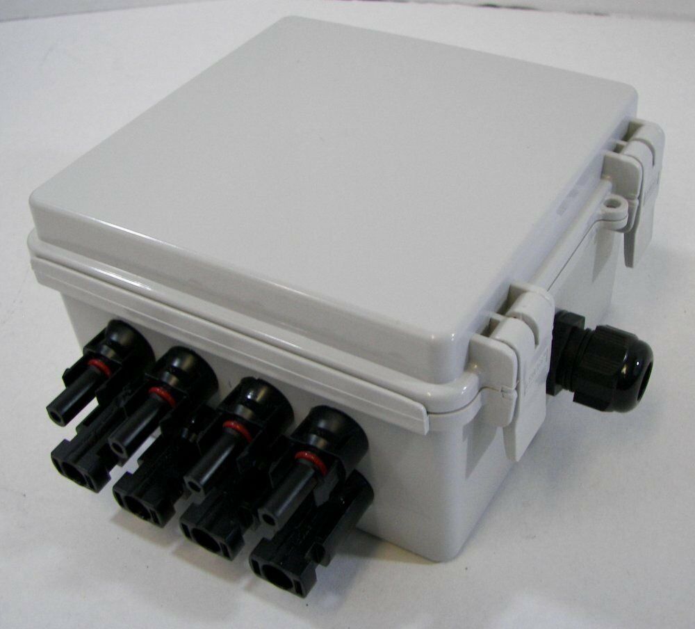 2, 3 or 4-String Pre-wired Solar Power Combiner / Terminal Box ...